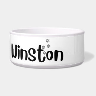 Winston - dogs and cats personalised bowl