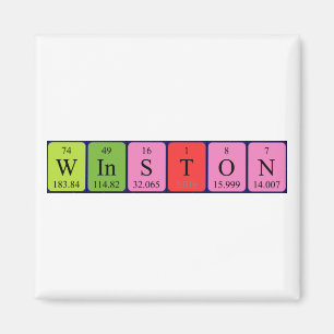 Winston periodic table name magnet