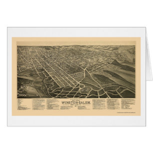 Winston-Salem, carte panoramique d'OR - 1891