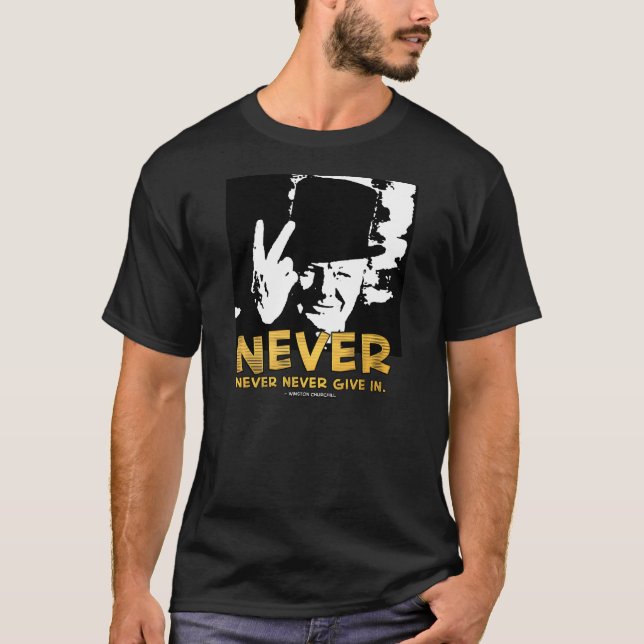 Winston Sez 'Never!' Xtended Back Quote T-Shirt (Front)
