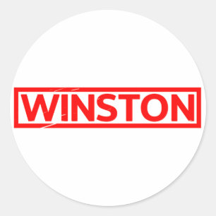 Winston Stamp Classic Round Sticker