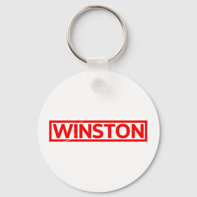 Winston Stamp Keychain (Front)