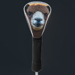 Winston The Brown Alpaca,  Golf Head Cover<br><div class="desc">Pictured up close is a brown with white nose woolly Alpaca</div>