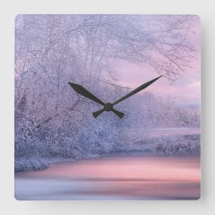Winter 2019-01 square wall clock