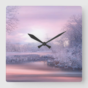 Winter 2019-02 square wall clock
