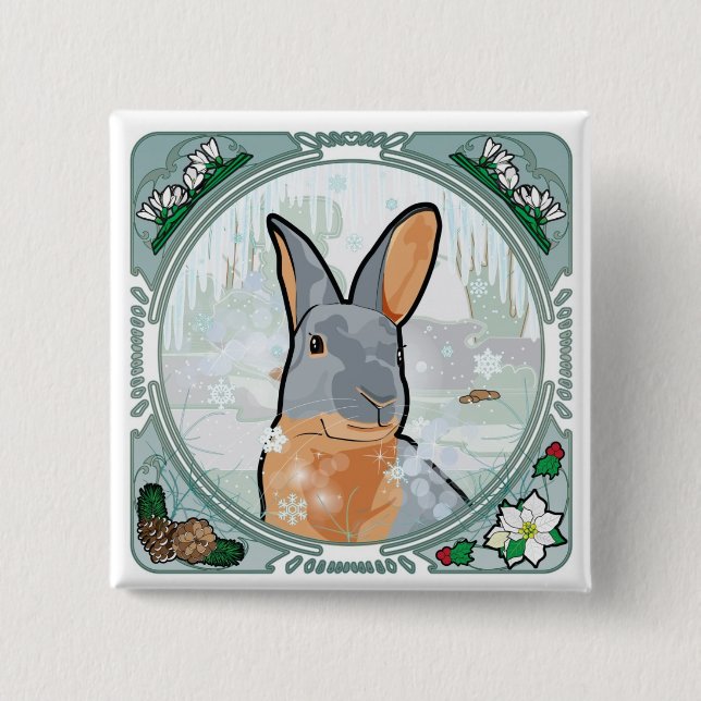 WINTER 2 INCH SQUARE BUTTON (Front)