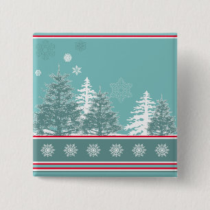 Winter 2 Inch Square Button