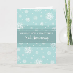 Winter 50th Wedding Anniversary Card