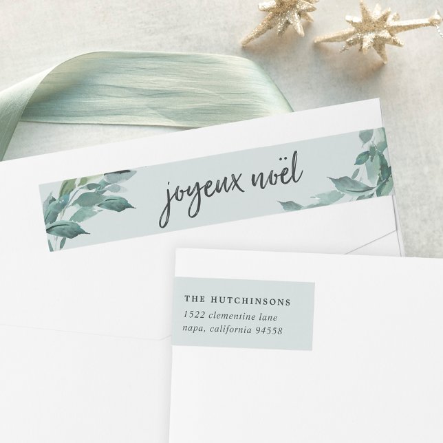 Winter Abundance| Holiday Return Address Wrap Around Label (Creator Uploaded)