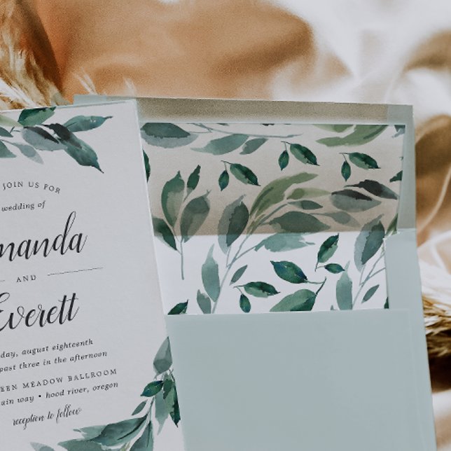 Winter Abundance Pre-Printed Return Address 5x7 Envelopes (Creator Uploaded)