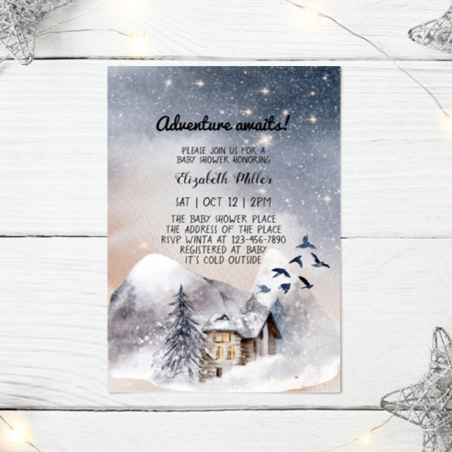 Winter Adventure Awaits Gender Neutral Baby Shower (Creator Uploaded)