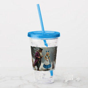 Winter Alice blue acrylic tumbler