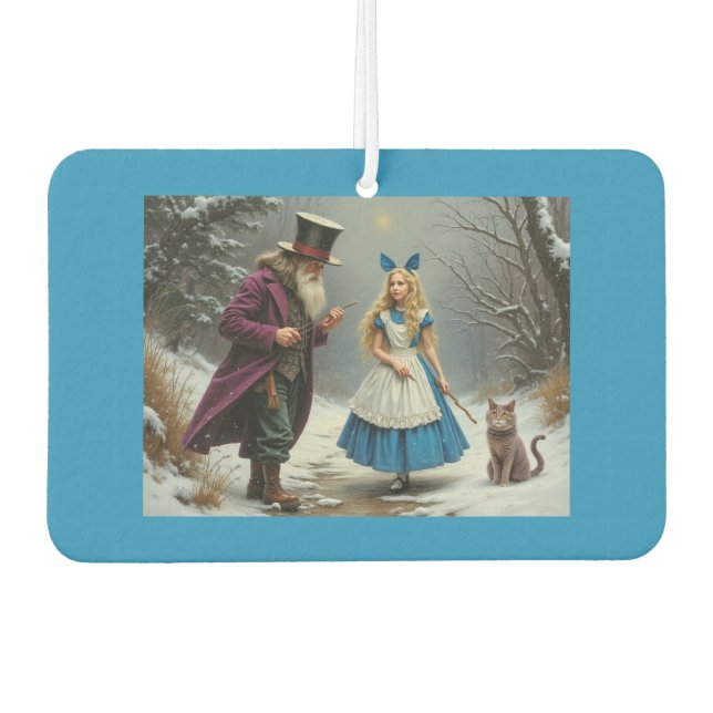 Winter Alice blue car air freshener (Front)