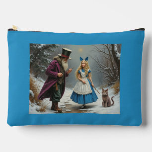 Winter Alice blue large accessory bag pouch
