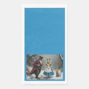 Winter Alice blue paper guest towels Napkin
