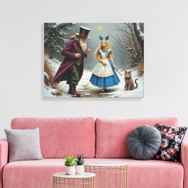 Winter Alice canvas print (Insitu(LivingRoom))