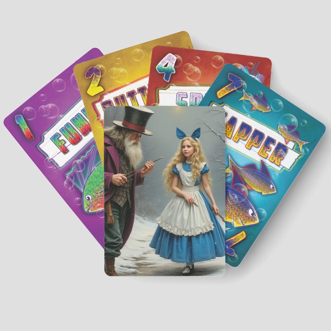 Winter Alice Go Fish playing cards (Back)