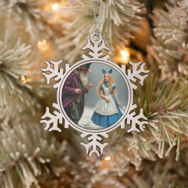 Winter Alice pewter snowflake ornament (Tree)