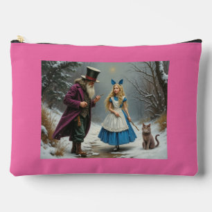 Winter Alice pink large accessory bag pouch