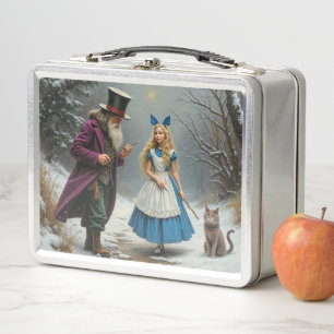 Winter Alice stainless pink lunchbox