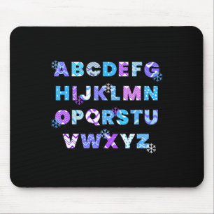 Winter Alphabet Abcs Kindergarten Teacher Kids  Mouse Pad