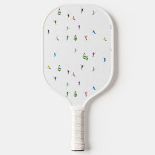 Winter Alpine Skiers Skiing Ski Skis Pattern Pickleball Paddle