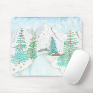 Winter and Evergreens Mouse Pad