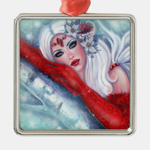 Winter angel Christmas ornament