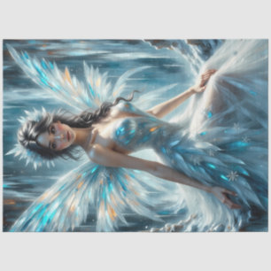 Winter Angel Fairy Ice Kingdom Fantasy Decoupage Tissue Paper