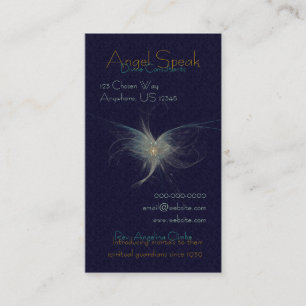 Winter Angel Fractal Art Business Card