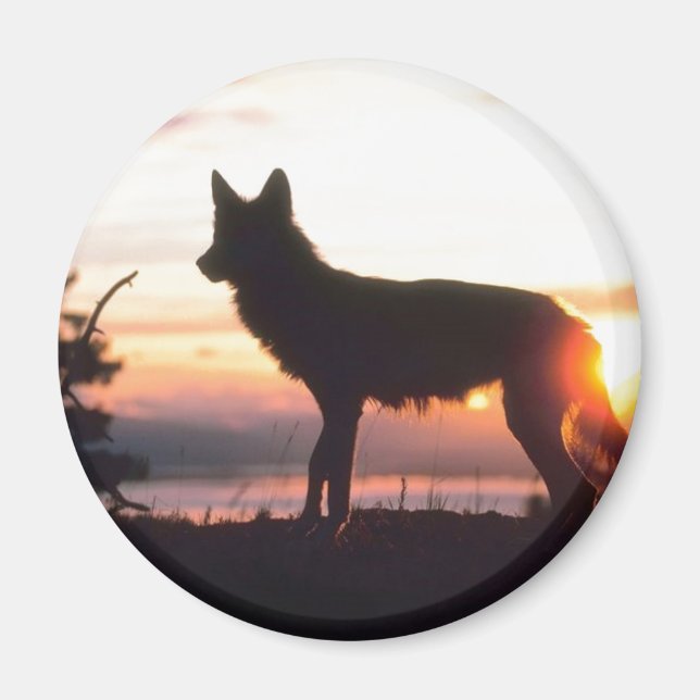 Winter Animal Silhouette Magnet (Front)