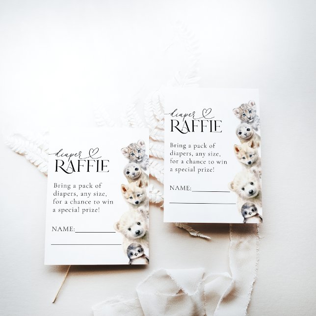 Winter Animals Gender Neutral Baby Shower Enclosure Card (Creator Uploaded)