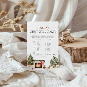 Winter Animals Gestation Baby Shower Game