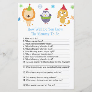 Winter animals how well do you know baby shower