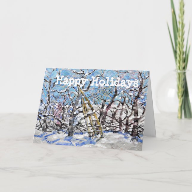 Winter Apple Pruning #140301 Holiday Card (Front)