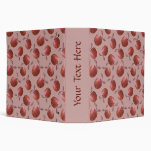 Winter apples muted red shades binder