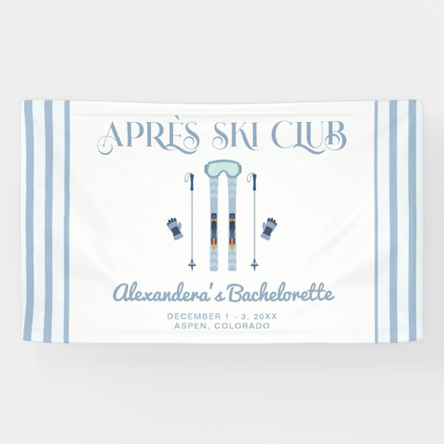 Winter Apres Ski Club Bachelorette  Banner (Horizontal)