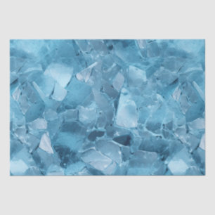 Winter Aqua Blue Ice Snowflakes Christmas Tissue Paper