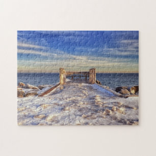 Winter at McQuade Safe Harbour Duluth Minnesota Jigsaw Puzzle