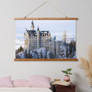Winter at Neuschwanstein Castle, Germany Bavaria  Hanging Tapestry