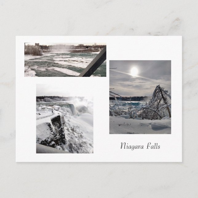 Winter at Niagara Falls  Postcard (Front)