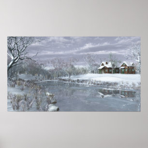 Winter at the Lake Poster