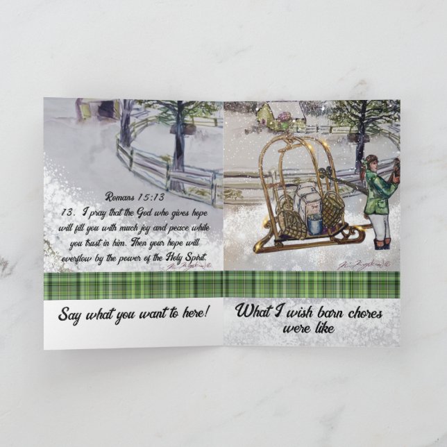 winter at thistlebrook farms  card (Inside)