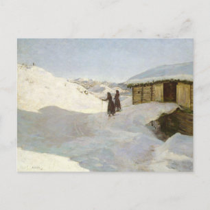 Winter at Vagsil in Telemark Jacob Gloersen Holiday Postcard