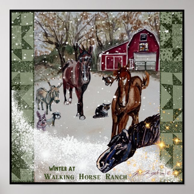 winter at walking horse ranch poster (Front)