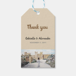 Winter at Windsor Castle Wedding Favour Thank You Gift Tags