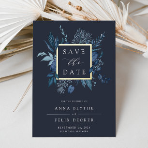 Winter Azure Foil Enregistrer la carte Date