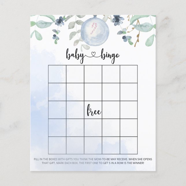 Winter baby bingo game (Front)