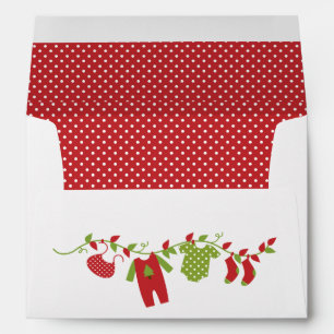 Winter Baby Clothesline Envelopes