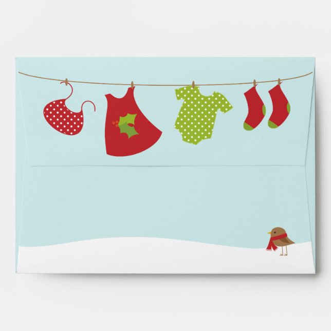 Winter Baby Clothesline Envelopes (Back (Top Flap))